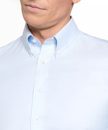 Pale Blue Tailored Fit Smart Casual Button Down Weekend Oxford Shirt