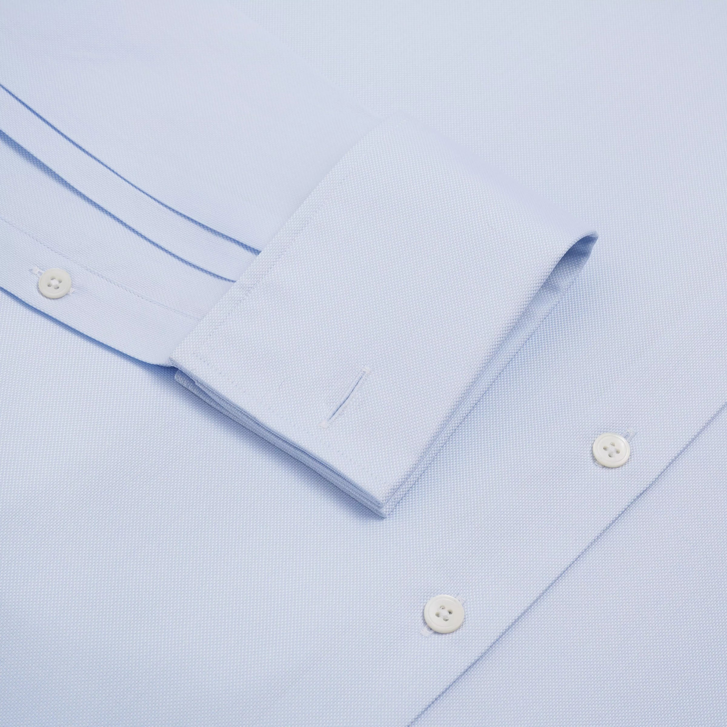 Pale Blue Slim Fit Double Cuff Royal Oxford Formal Shirt