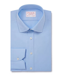 Pale Blue Slim Fit Ramses Poplin Formal Shirt