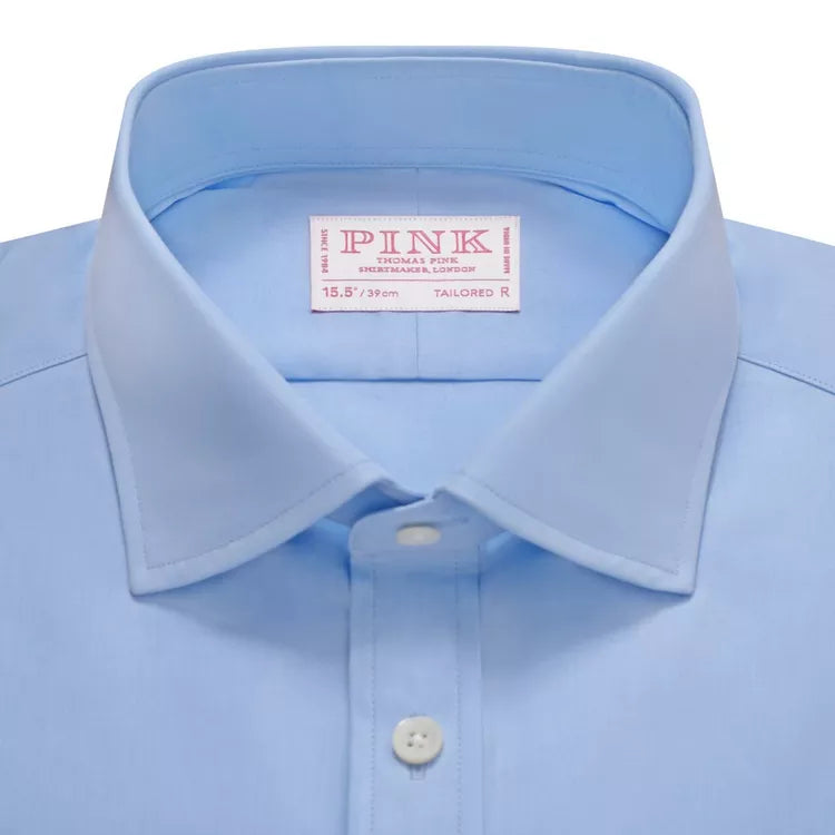 Pale Blue Slim Fit Double Cuff Ramses Poplin Formal Shirt