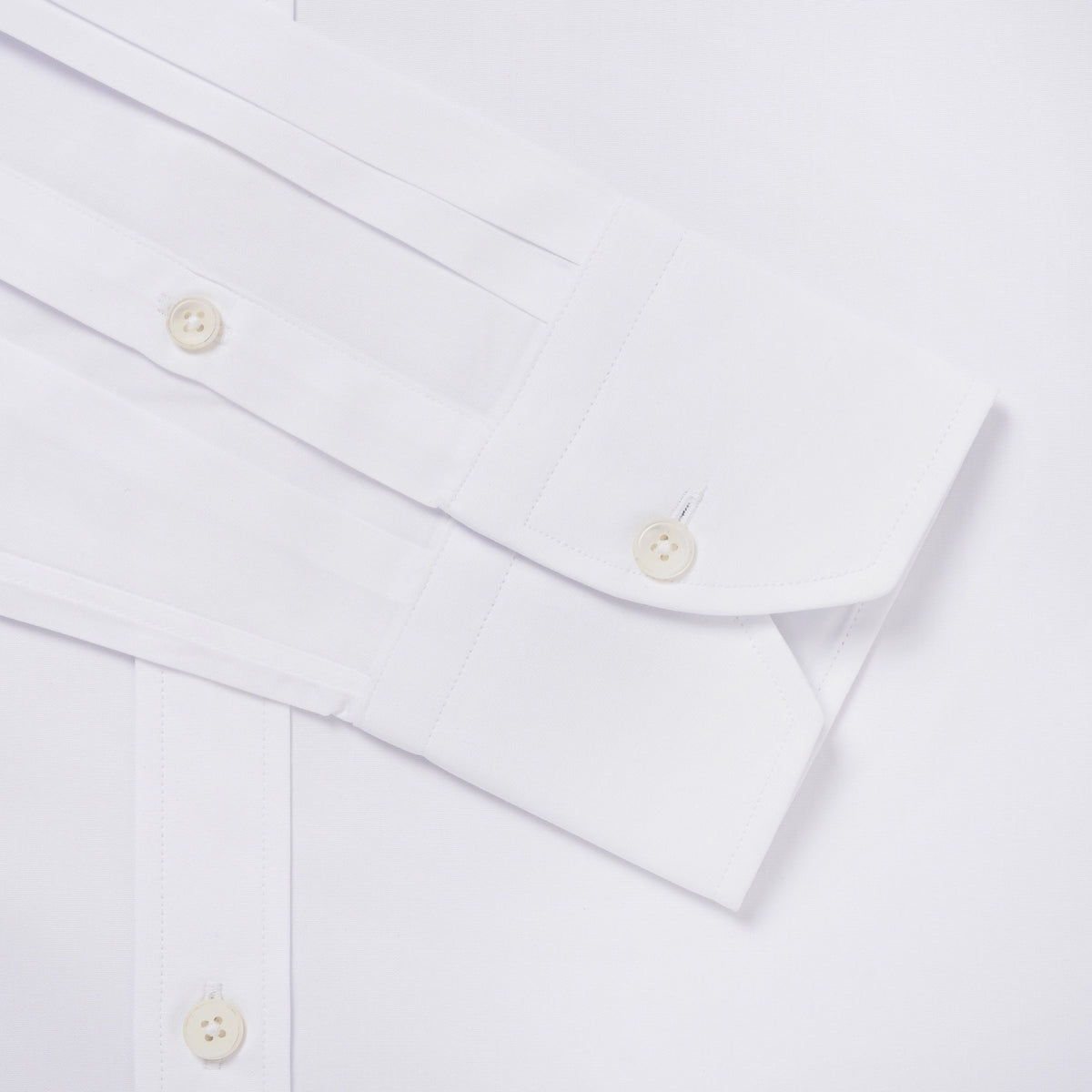 White Classic Fit Double Cuff Ramses Poplin Formal Shirt