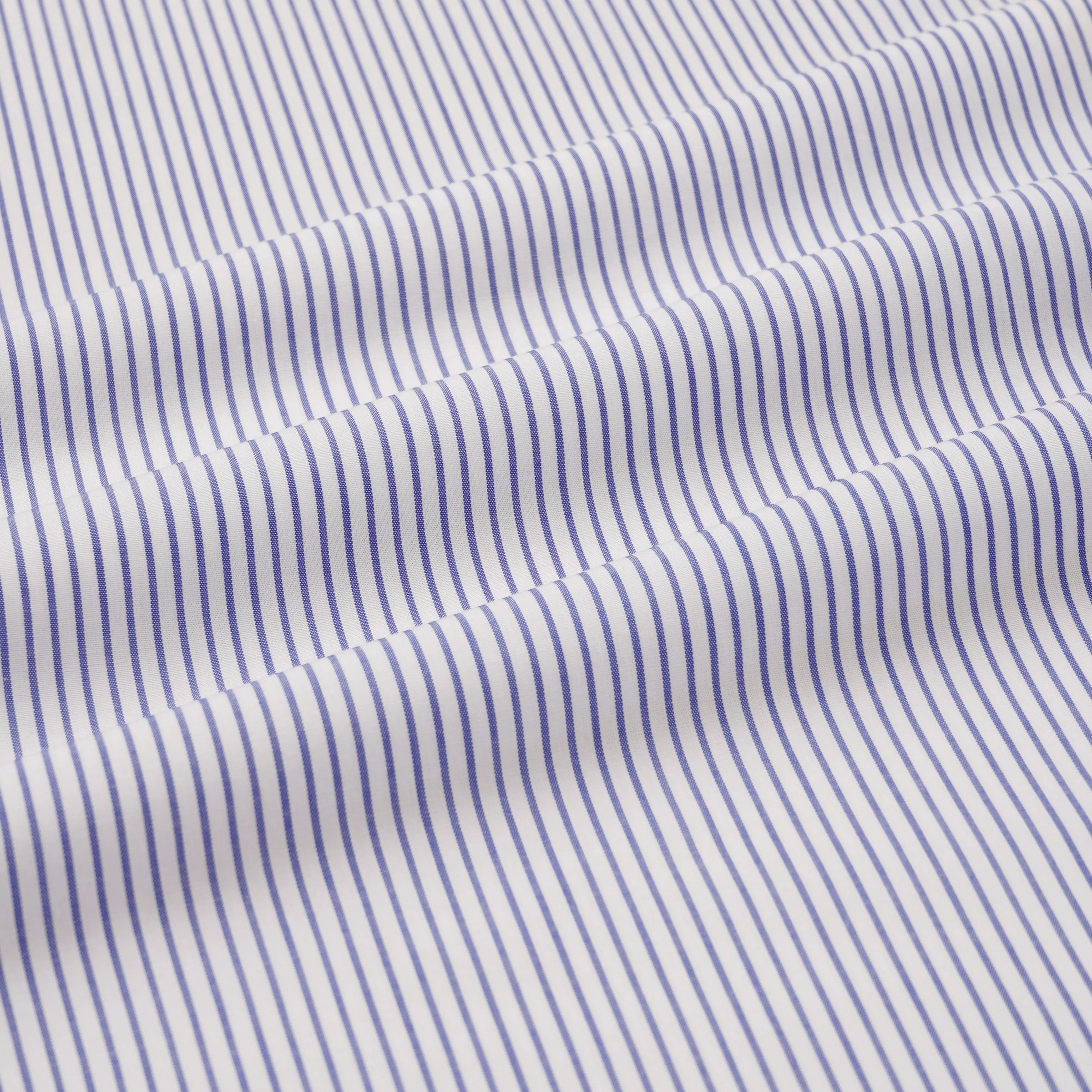 Deep Blue & White Tailored Fit Panama Medium Stripe Formal Shirt