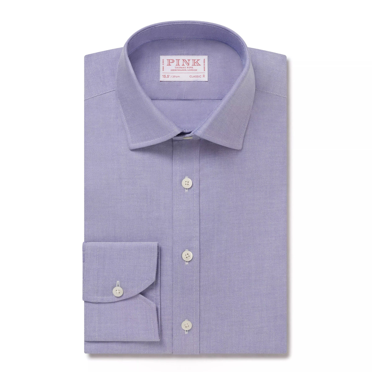 Blue Classic Fit Open Weave Oxford Formal Shirt