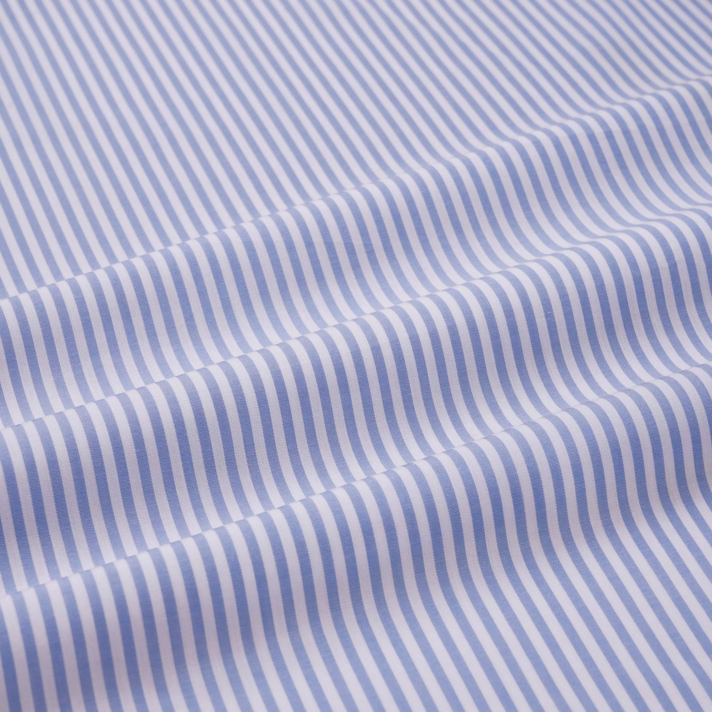Blue & White Classic Fit Panama Stripe Formal Shirt