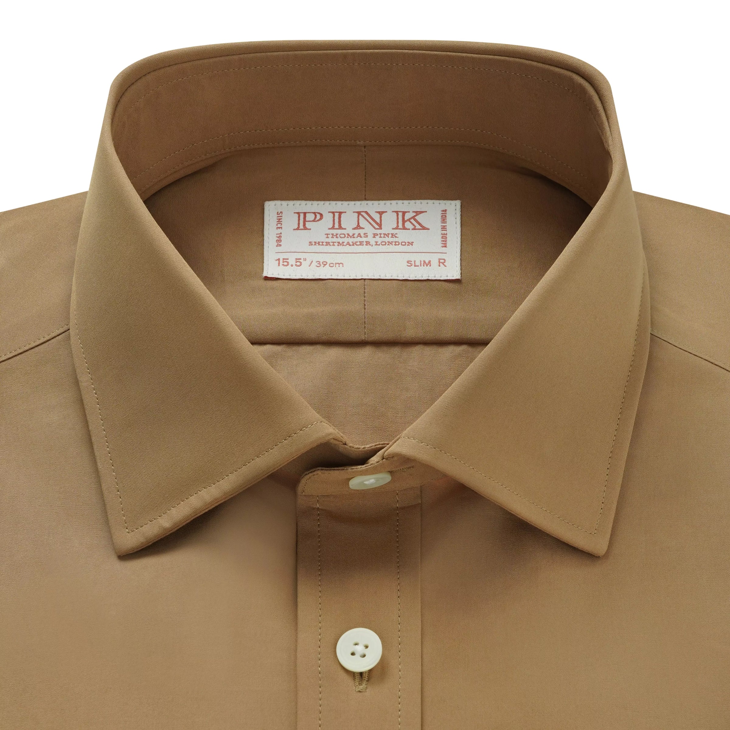 Camel Slim Fit Soft Finish Poplin Formal Shirt